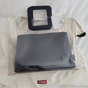Staud Shirley Clear and Black Handbag